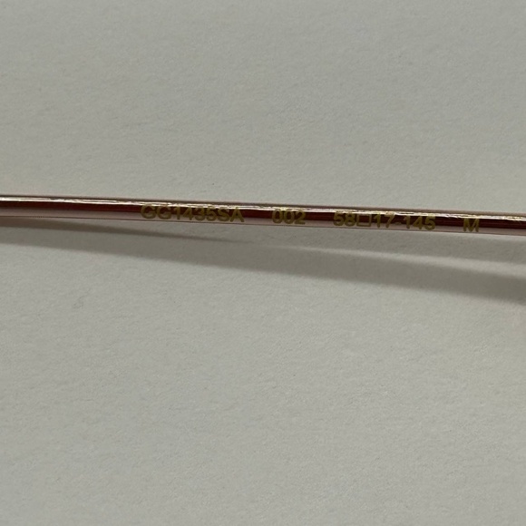 NEW GG1435SA 002 GUCCI GOLD BROWN GEOMETRIC WOMEN GUCCI SUNGLASSES - Picture 10 of 12